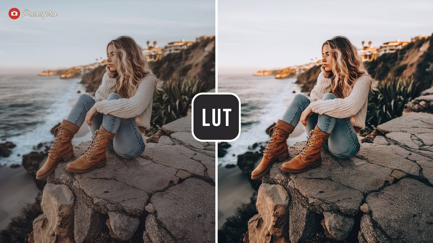 Free LUT Coastal Film Lookup Table Before and After
